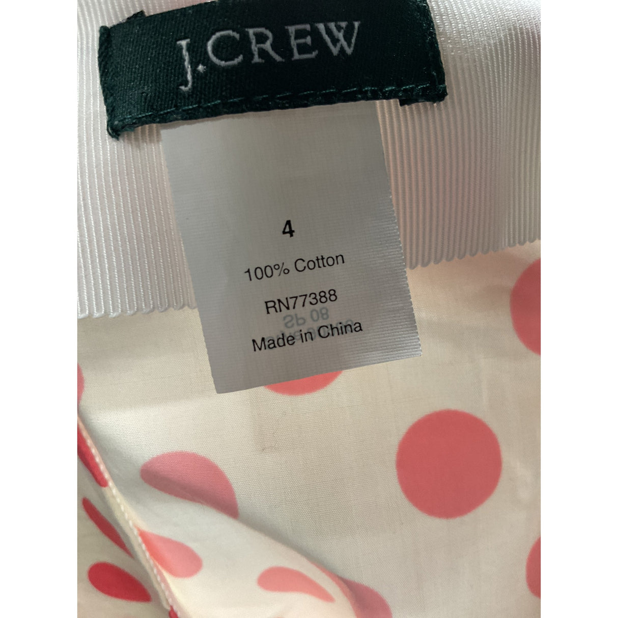 J.Crew Pink Polka Dot A-Line Skirt