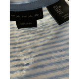 Tahari Striped Linen Blouse