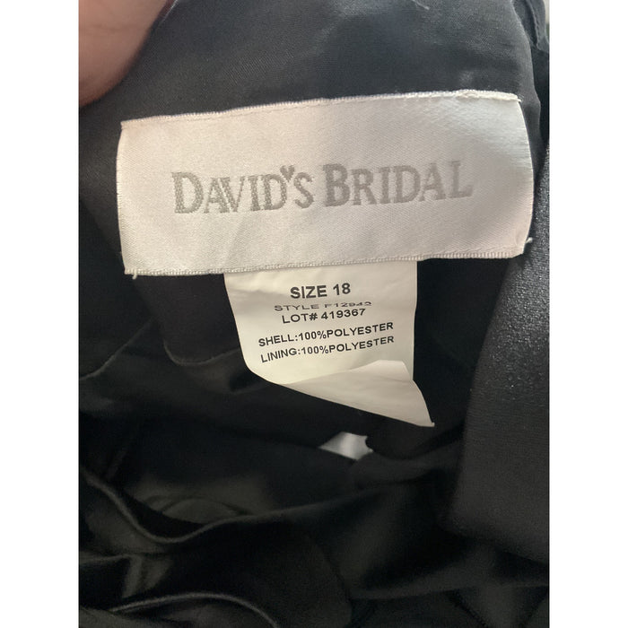 David's Bridal Black Shift Dress - Size 18