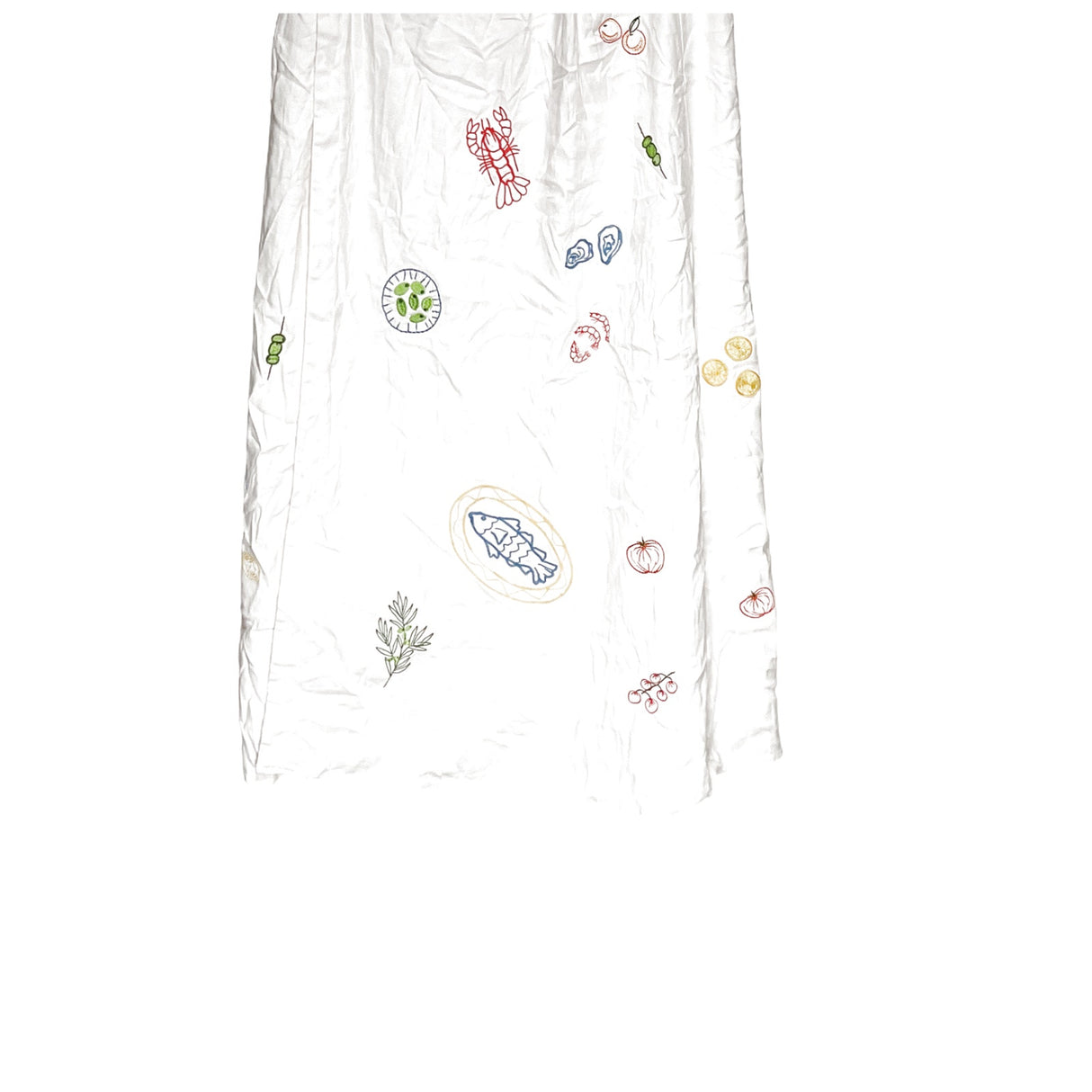 Maeve White Linen SARONG Skirt - Size 14