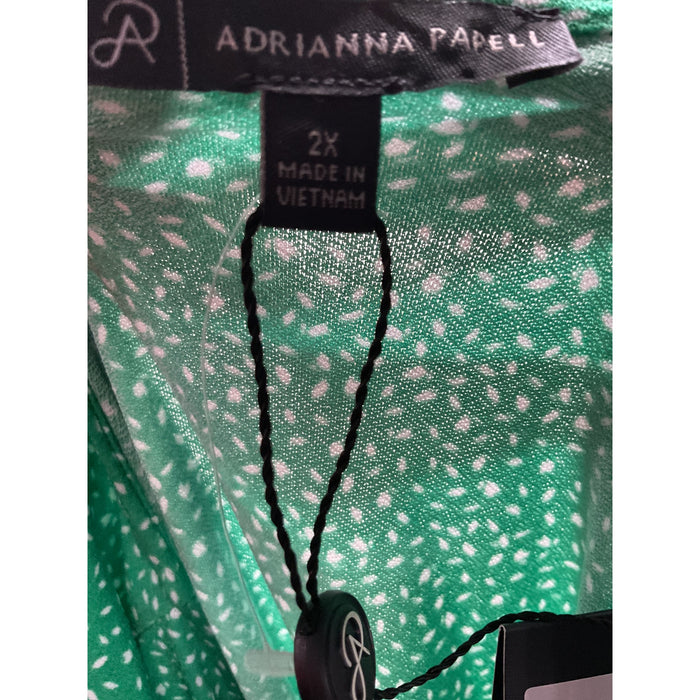 Adrianna Papell 2X Green Blouse