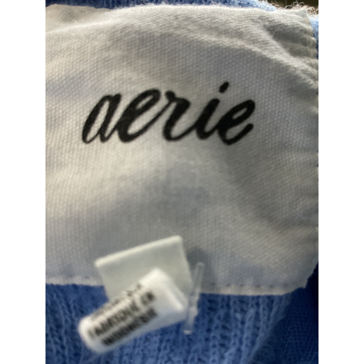 Aerie Blue XL Henley Sweater