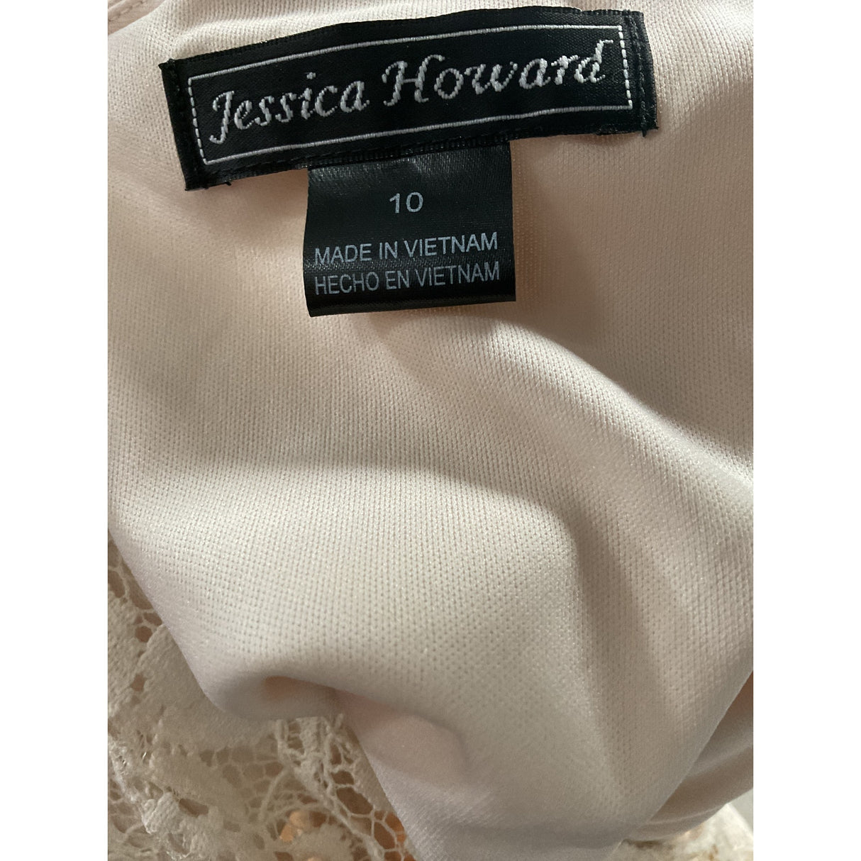 Beige Jessica Howard Blouson Dress