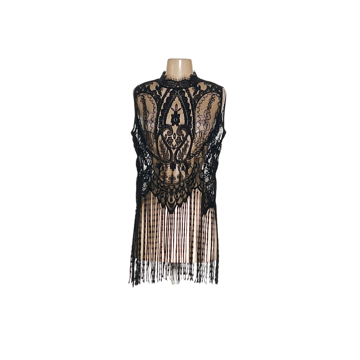 ZARA Black Lace Blouse - Women's M