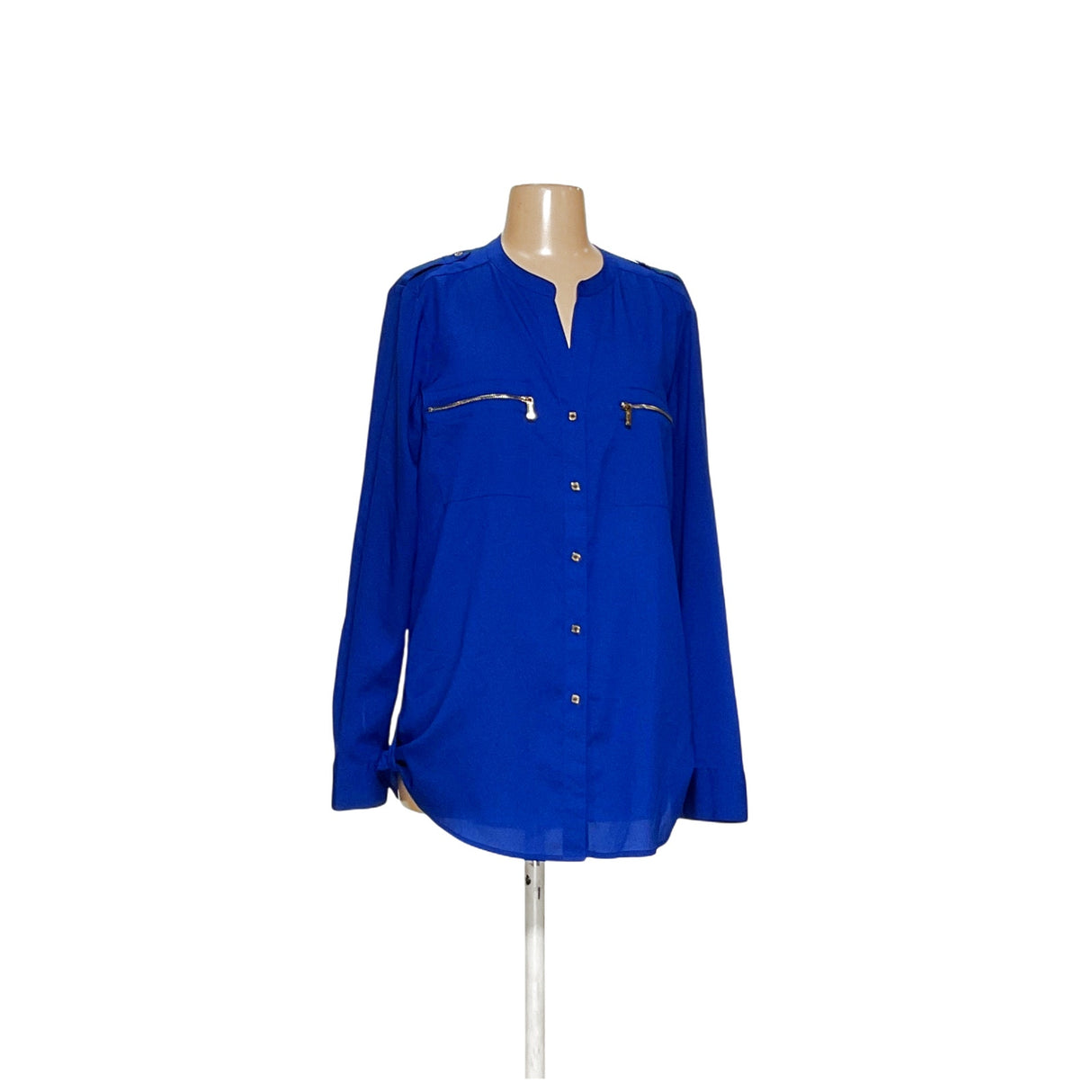 Calvin Klein Blue Button-Up Top