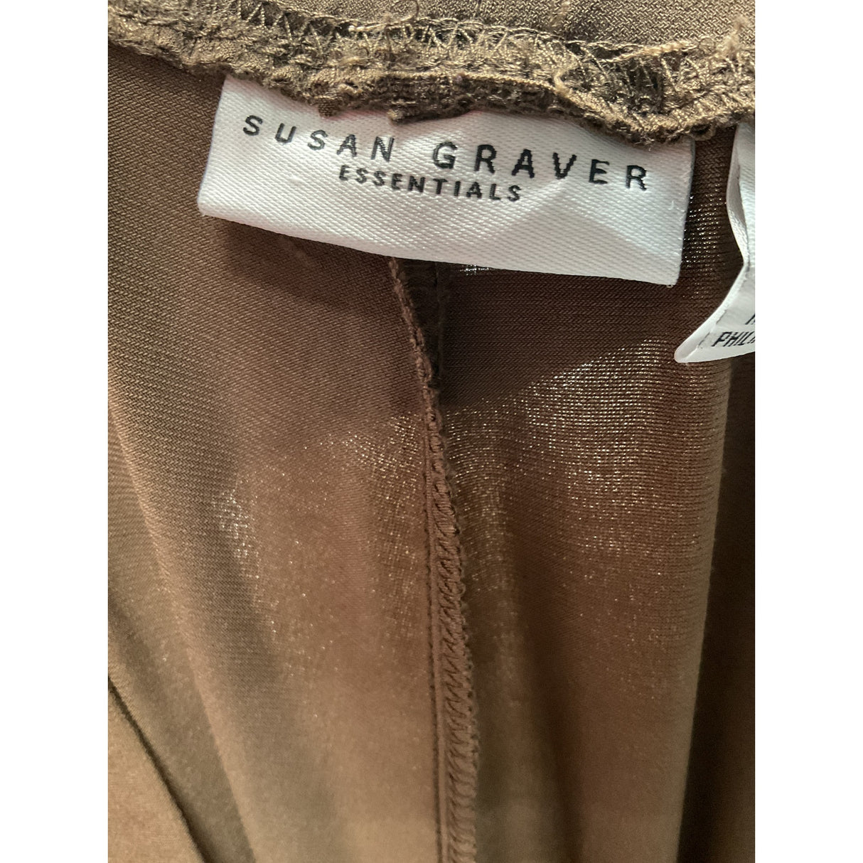 Susan Graver Women's Plus Size 2XP Brown Ankle Pants