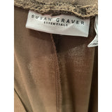 Susan Graver Women's Plus Size 2XP Brown Ankle Pants