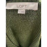 LOFT Green Cotton Sweater, Size M