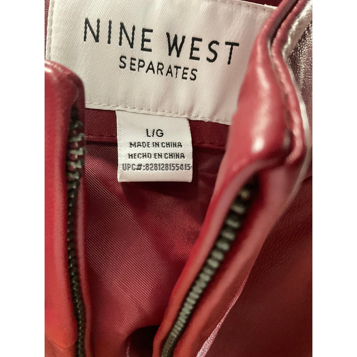 Nine West Red Motorcycle Jacket, Size L