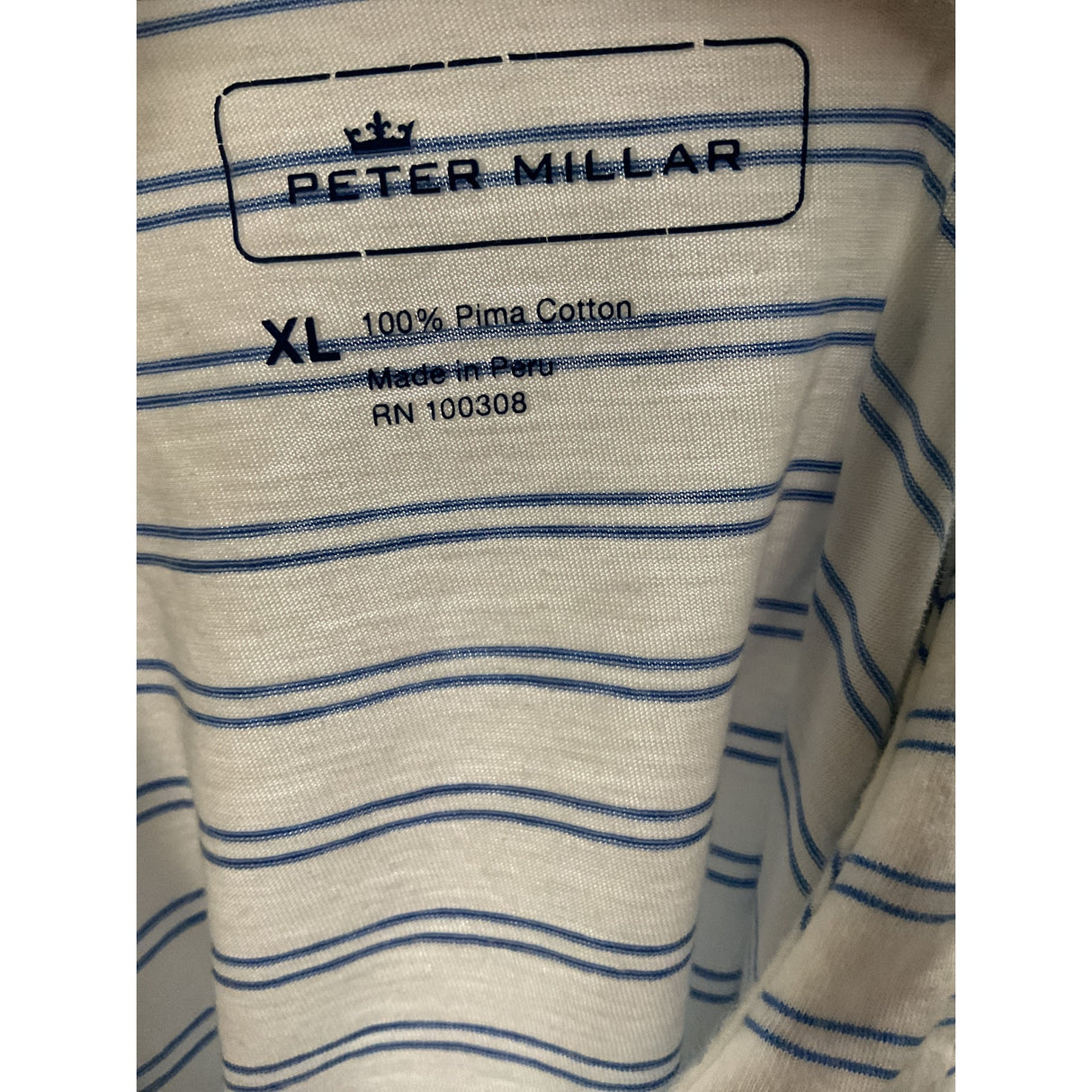 Peter Millar Striped Polo XL