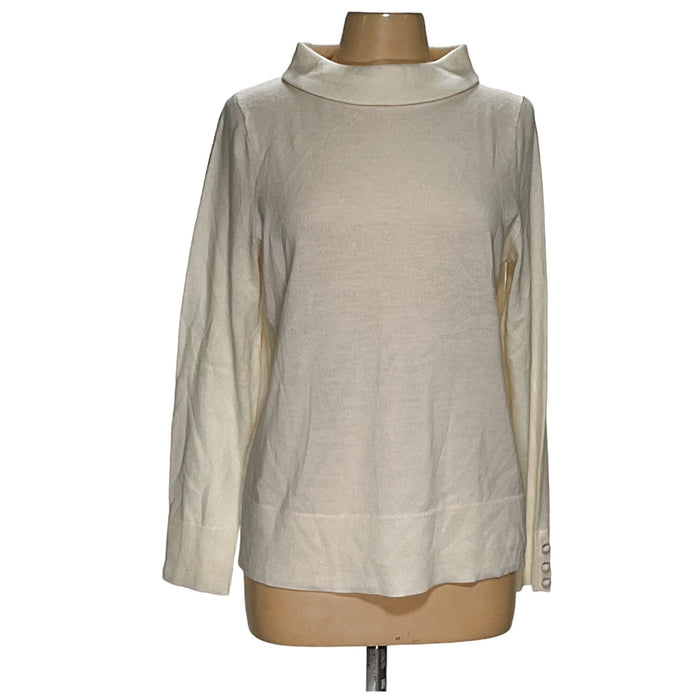 Talbots Beige Merino Wool Pullover Sweater - Women's L