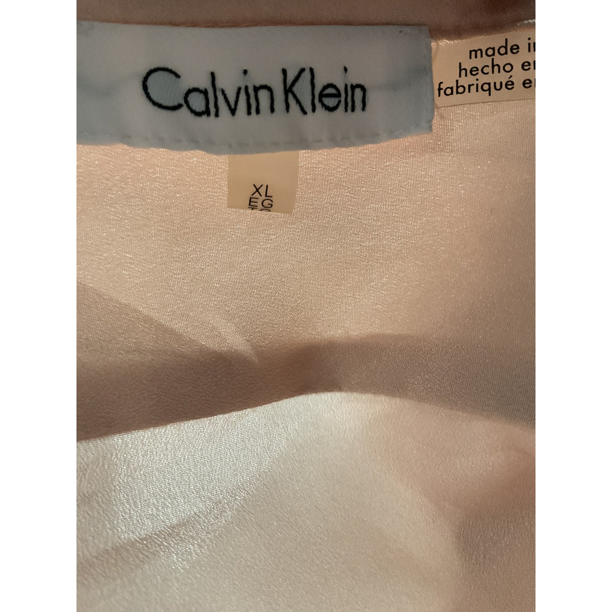 Calvin Klein Pink XL Button-Up Top