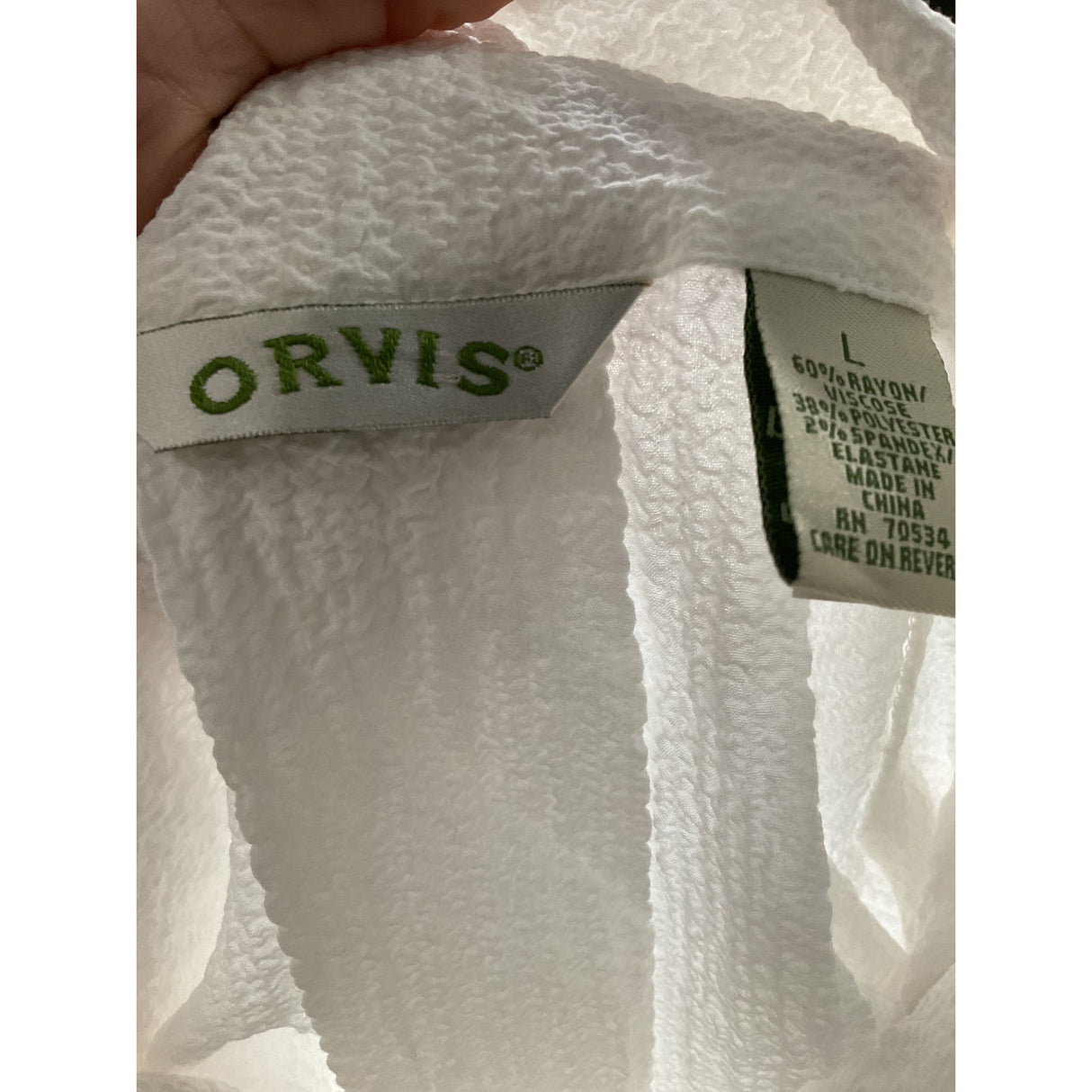 Orvis White Cotton Women's Button-Up (L)