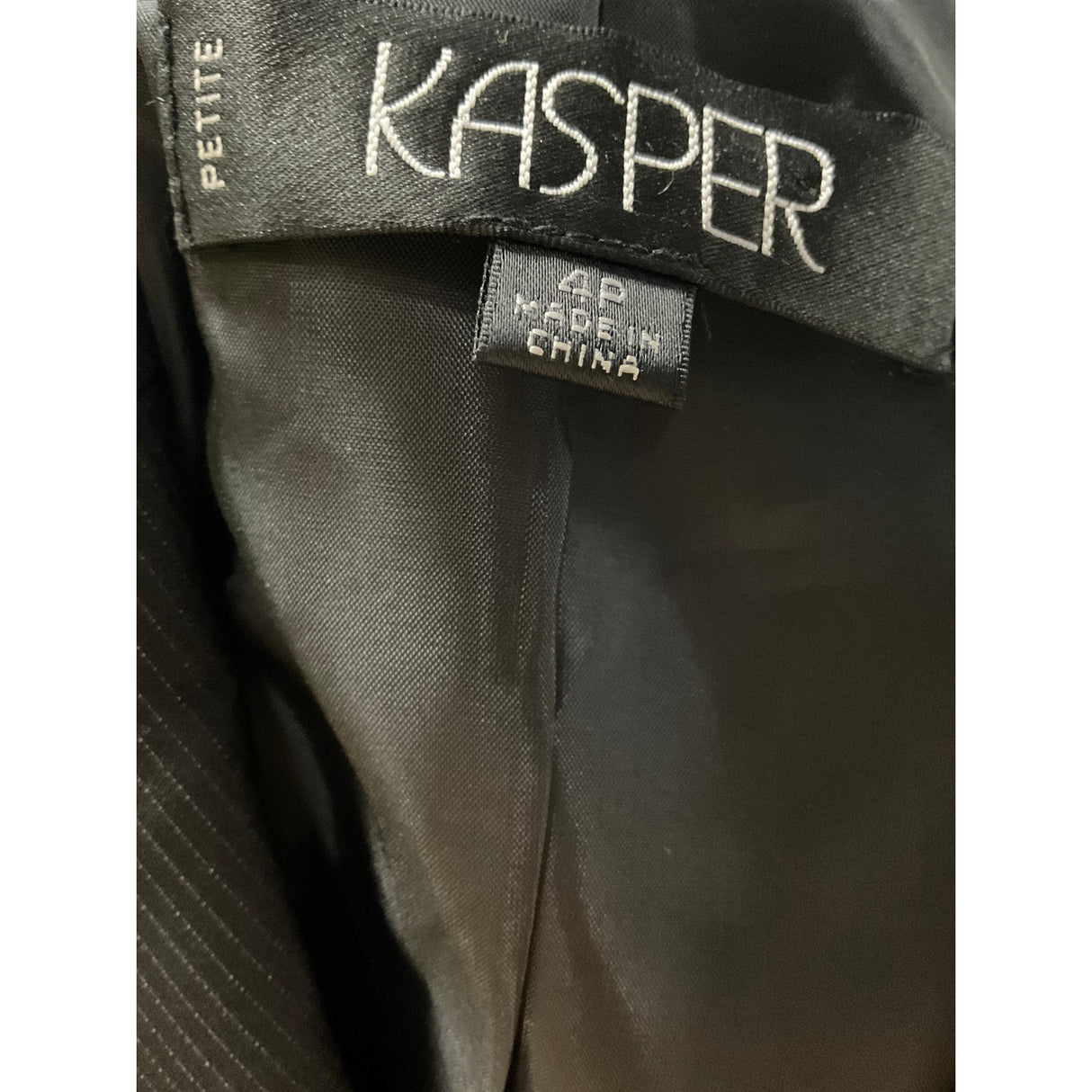 Kasper Black Striped Blazer 4P