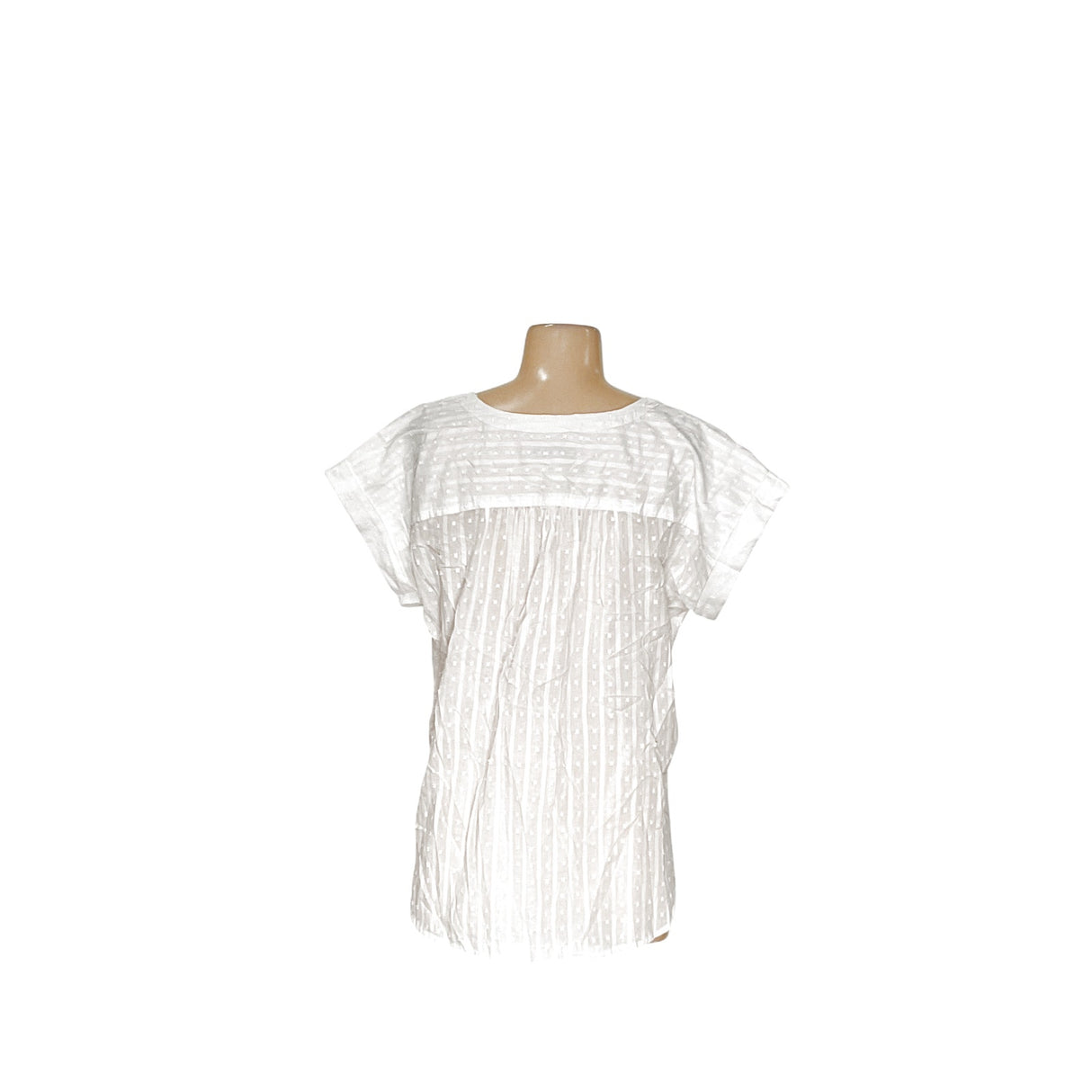 White Striped LOFT Button-Up Top - Size M