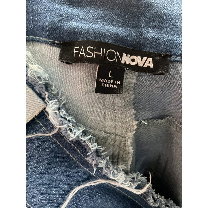 Fashion Nova Blue Ankle Jeans - Women's L