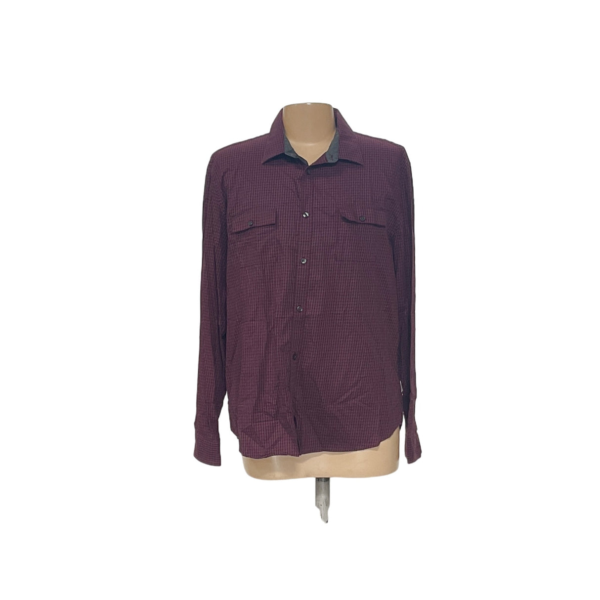 Calvin Klein Men's Big & Tall Purple Button-Up Shirt