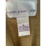 Susan Graver Beige Sparkly Cardigan (1X)