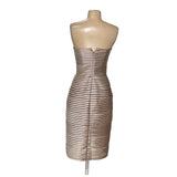 BCBGMAXAZRIA Cream Bodycon Midi Dress