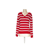 RALPH LAUREN Red Crochet Pullover Sweater L