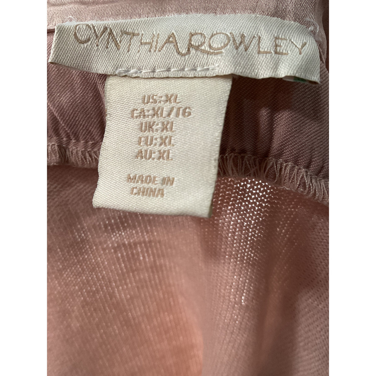 Cynthia Rowley Pink XL Blouse