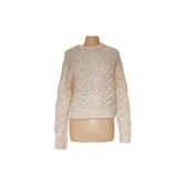 Zara Women's Cream Knit Pullover Sweater