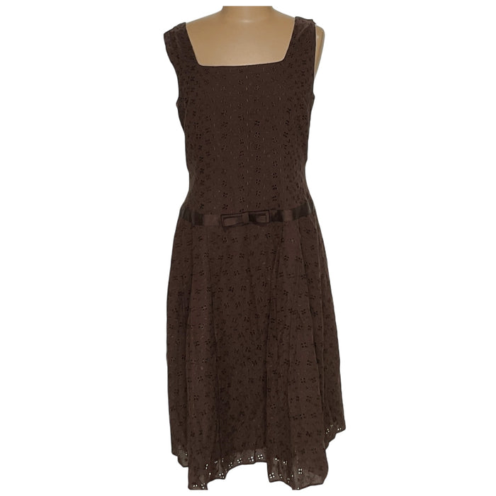 Talbots Brown A-Line Dress, Size 16