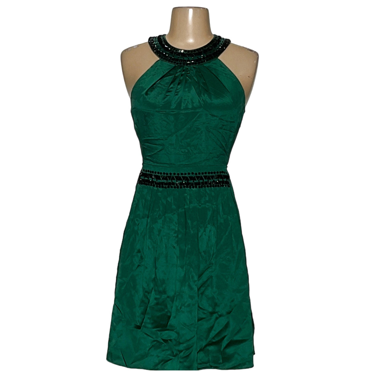 BCBGMAXAZRIA Green A-Line Dress, 0