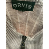 Orvis Men's Wool Full Zip Sweater - Beige L