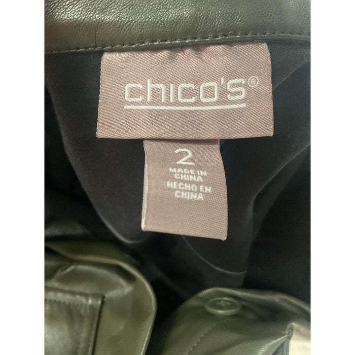 Chico's Green Motorcycle Jacket - Size 2