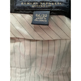 BR Black Plaid Dress Pants, Men's L