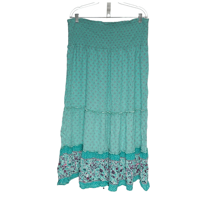 Aerie Green A-Line Midi Skirt - Women's XL