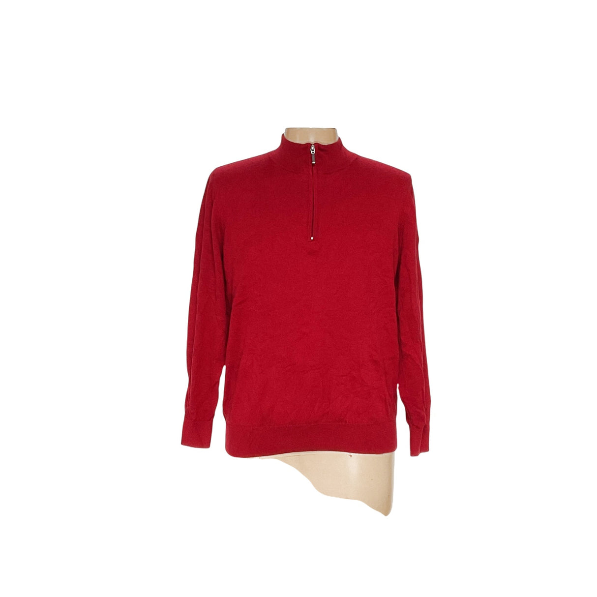 Red L.L. Bean Henley Sweater Men's L