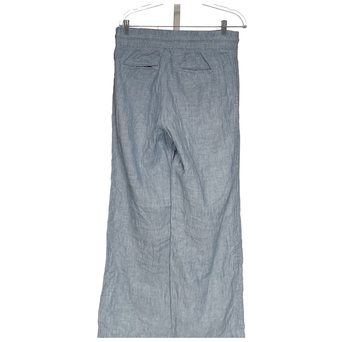 Athleta Blue Linen Ankle Pants