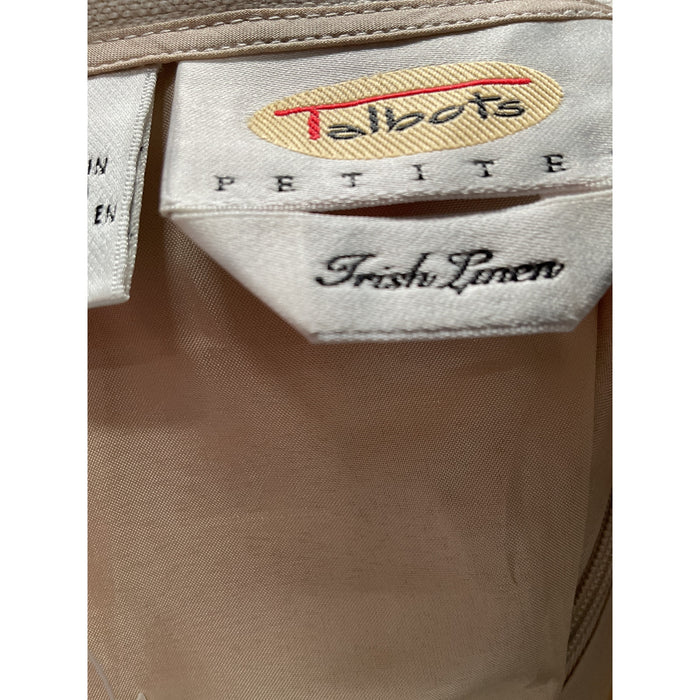 Talbots Beige Linen Mini Skirt - Petite