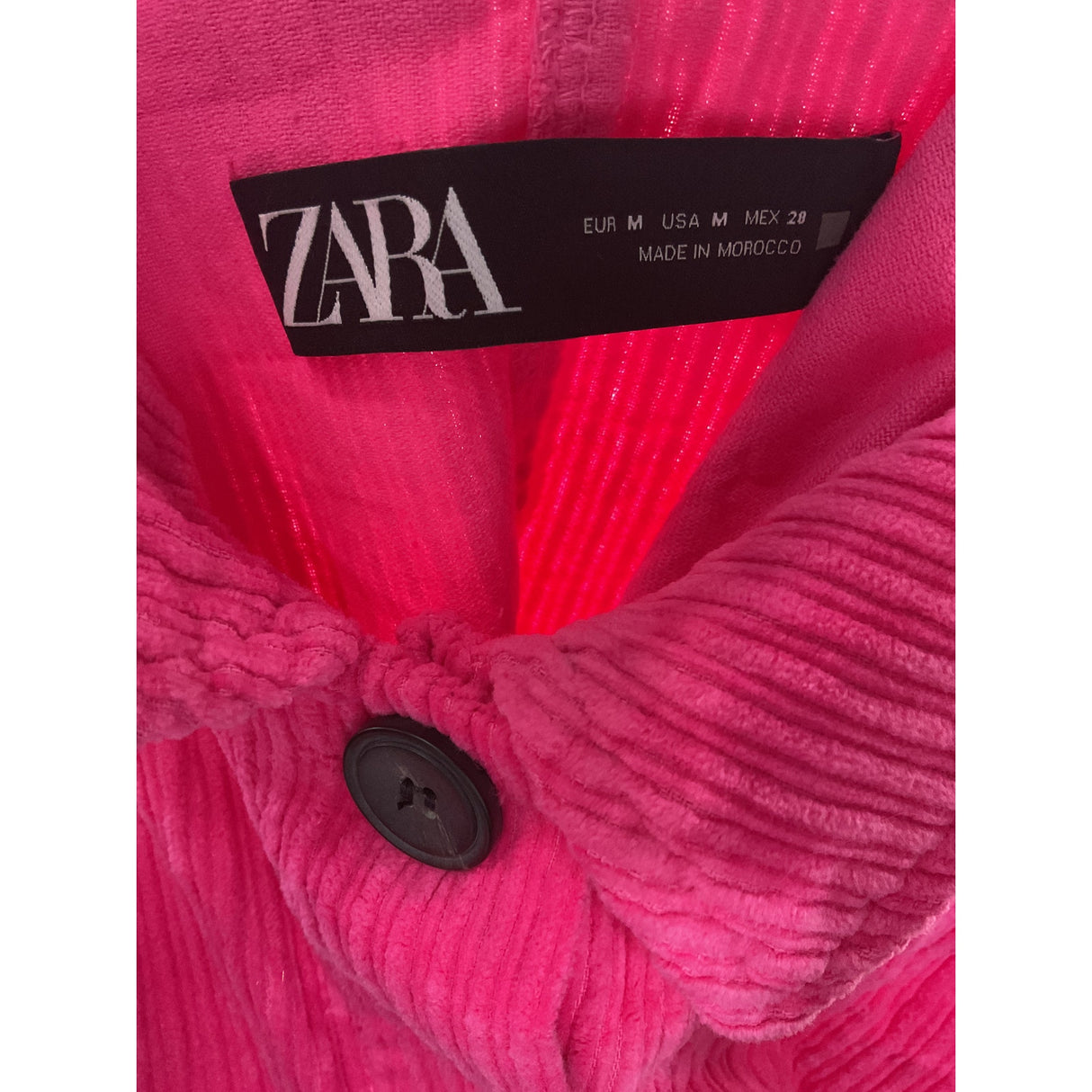 ZARA Pink Corduroy Jacket - Women's M