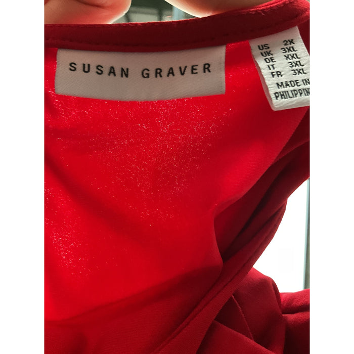 Elegant Susan Graver Red Blouse