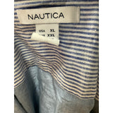 Women's Nautica Blue Cotton Button-Up Top