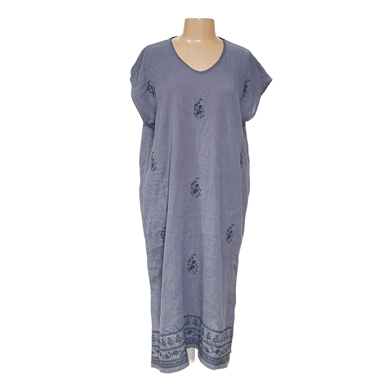 J.Jill Blue Long Shift Dress - Women's M