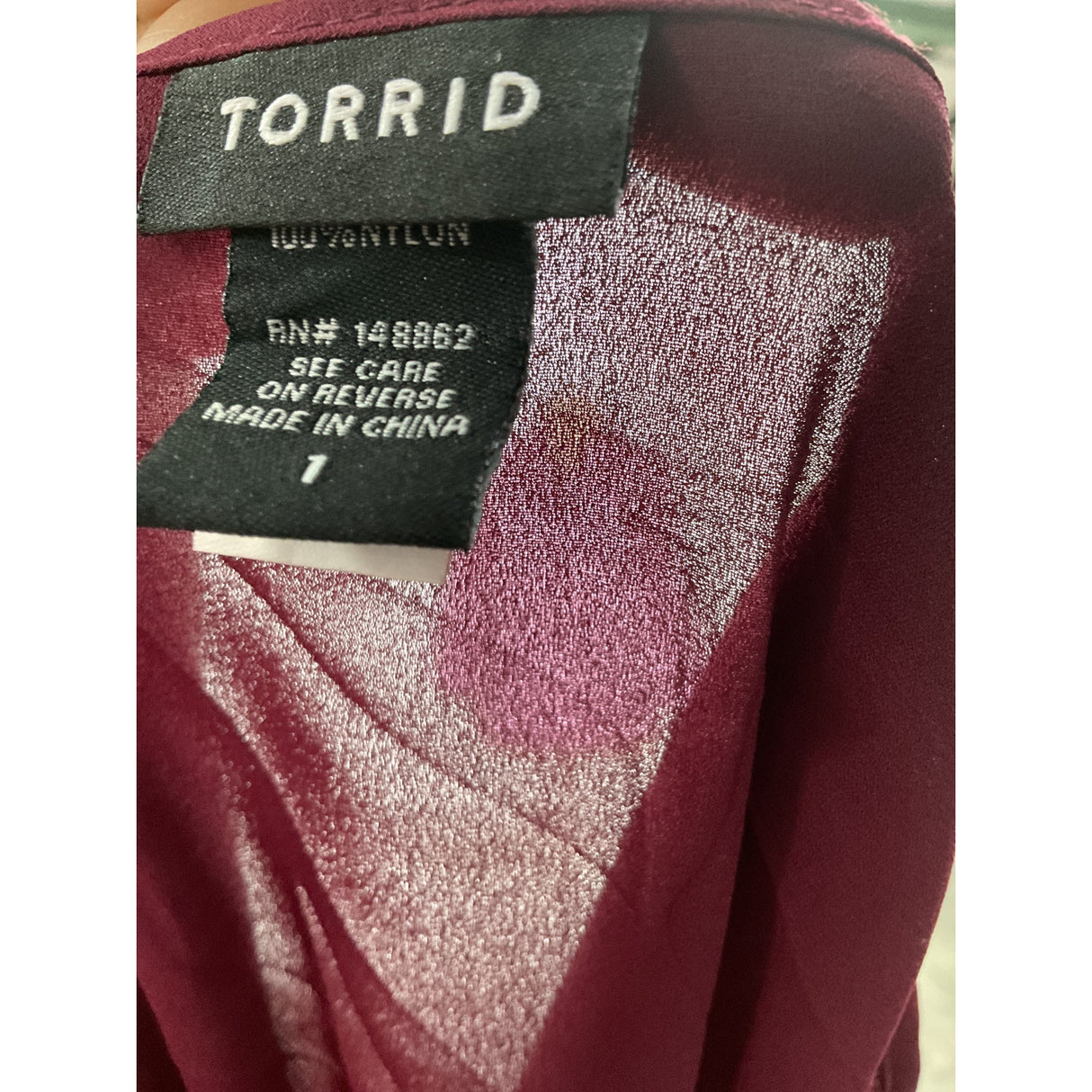 Torrid Red Poly Blouse