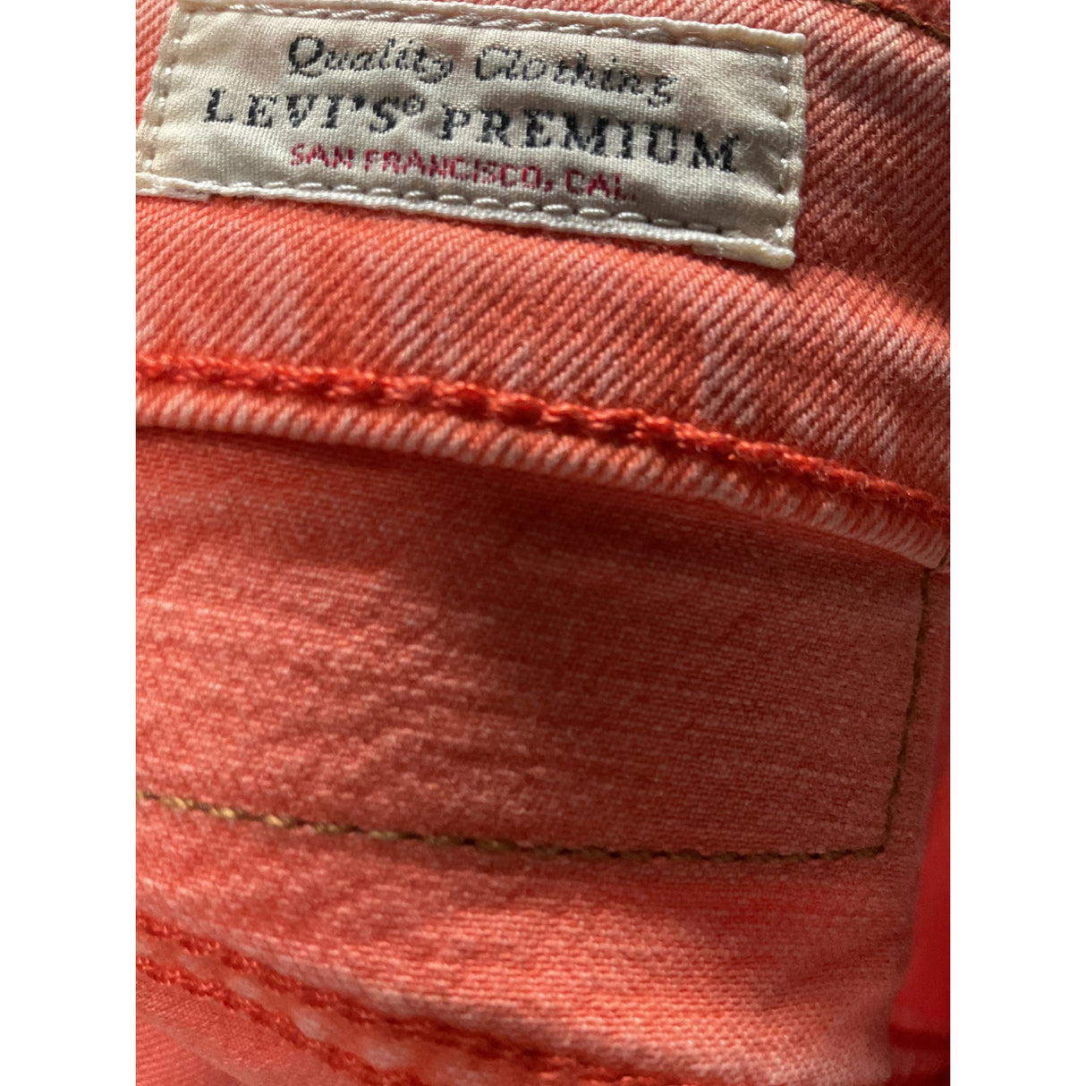 Levi's Women's Orange Bermuda Shorts - Size 31