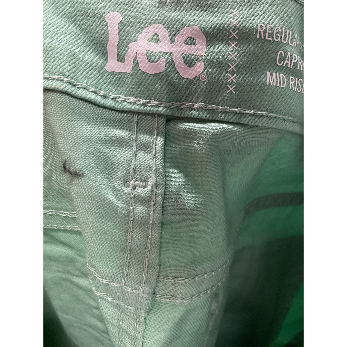 Lee Capri Pants - Green, Plus Size 18