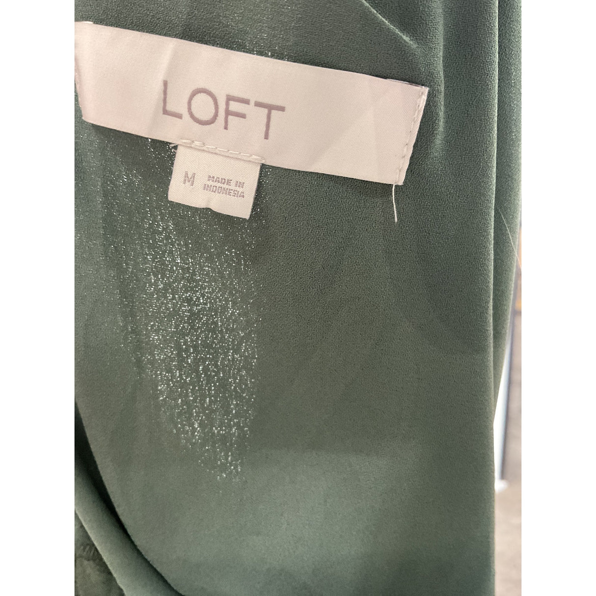 LOFT Green Rayon Blouse - Women's Regular M