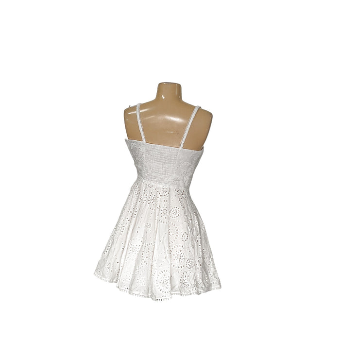 Zara White A-Line Dress XS