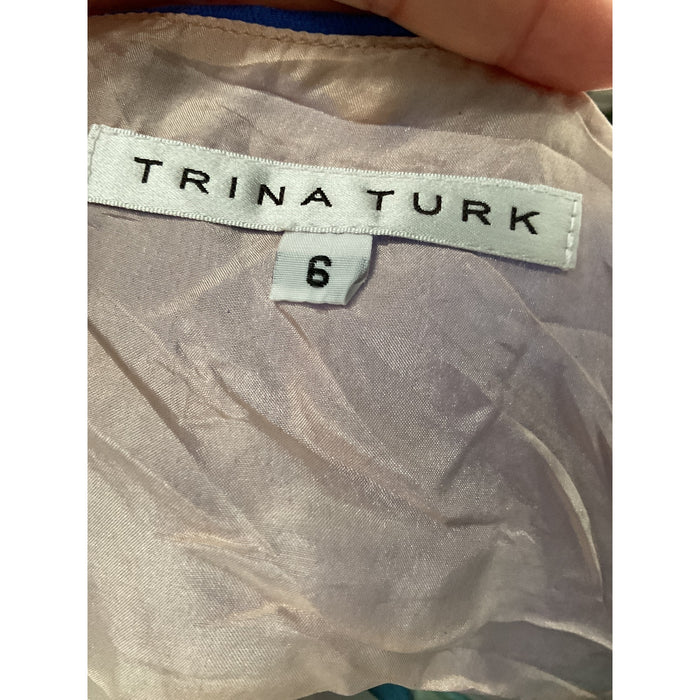 Trina Turk Blue Short Blouson Dress