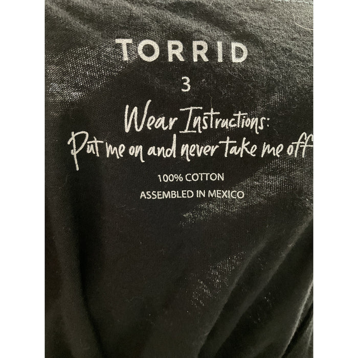 Torrid Women's Black Cotton Plus Size Tank - Size 3