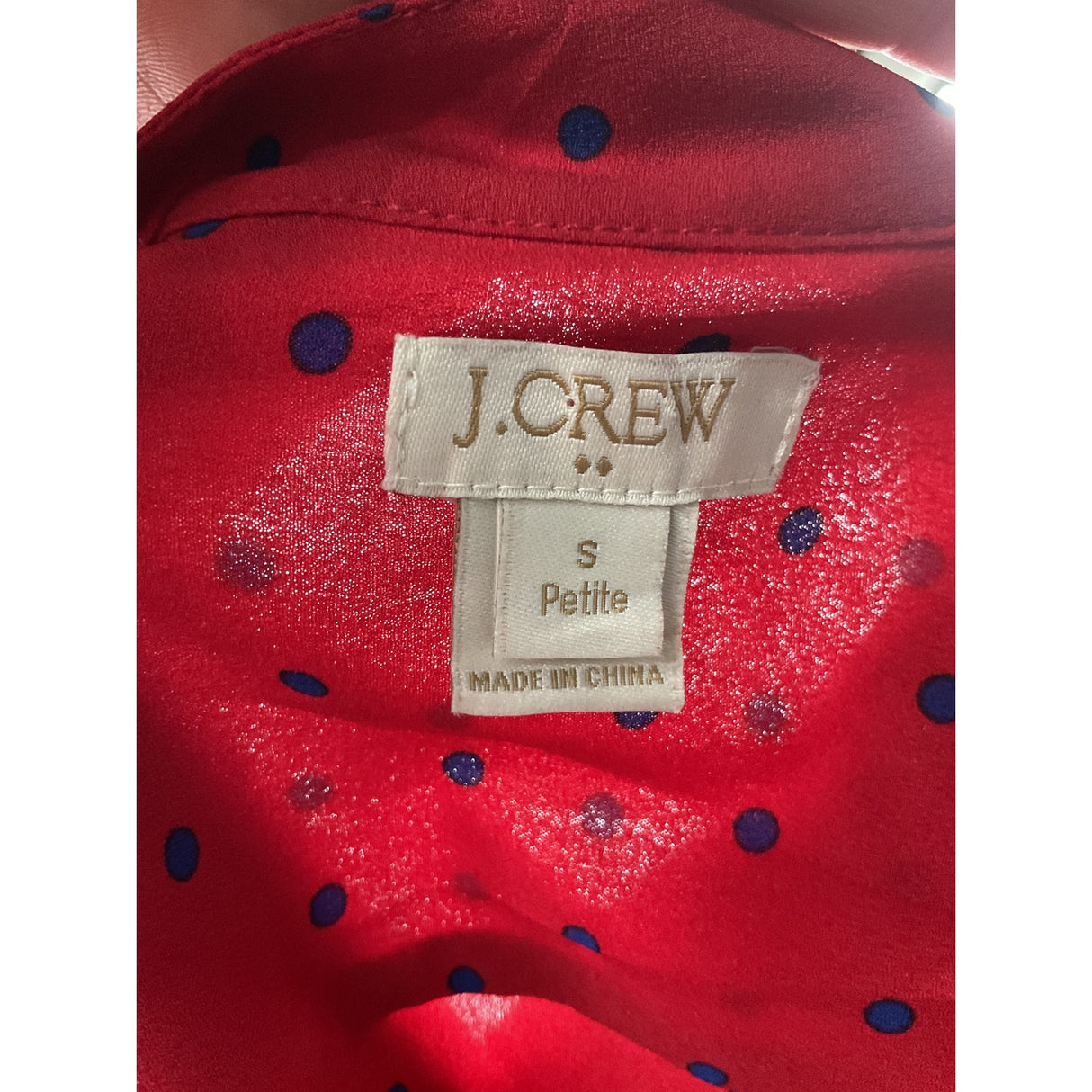 J. Crew Women's Red Button-Up Top - Size S