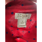 J. Crew Women's Red Button-Up Top - Size S