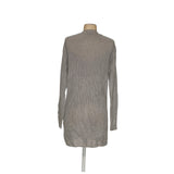 Ann Taylor Gray Full Zip Cotton Sweater