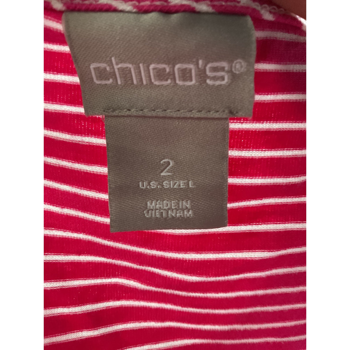 Chico's Striped Rayon Blouse - Multicolor, Size 2